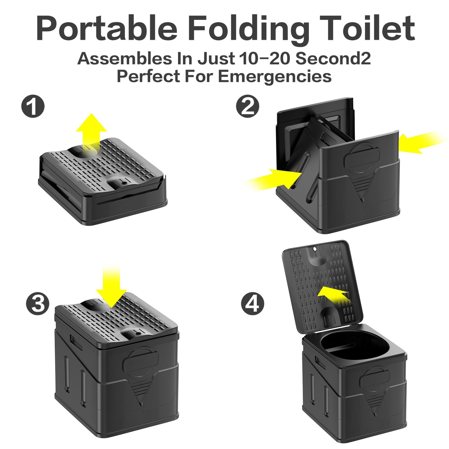 Portable Toilet,Camping Toilet Have Small Foldable Size. It is Compact Portable Toilet for Adults