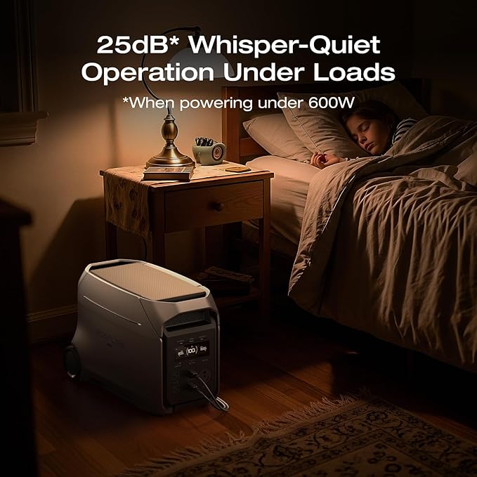 EF EcoFlow Delta 3 Ultra Plus Portable Power Station with 2X220W Solar Panel, 3072Wh LiFePO4 Battery, 3600W (7200W Surge) Output, Expandable to 11kWh, Reliable Home Battery Backup & Camping