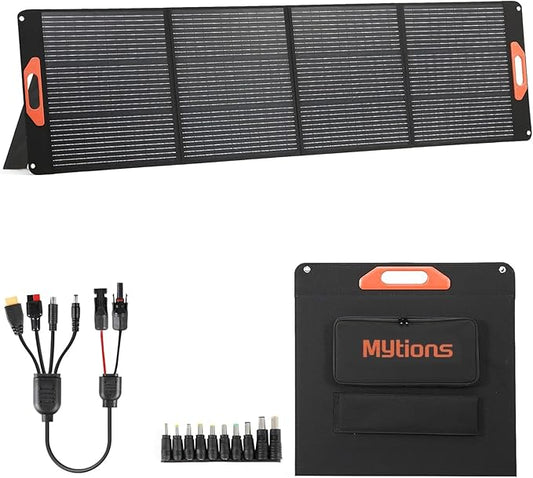 200W Portable Solar Panel for Power Station, Compatible with Jackery, Ecoflow, Bluetti, Anker and More Portable Power Stations, 23.5% High Efficiency, Weatherproof for Camping, RV, Emergency Power