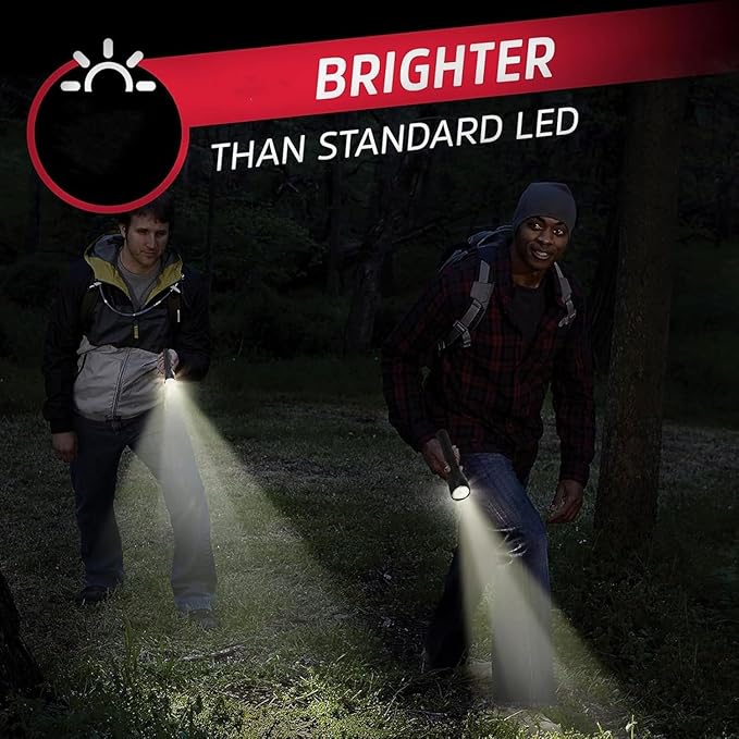 Heavy Duty 2-Cell D Battery LED Big Flashlights, High Lumens, Single Mode, Aluminum, Rugged Metal Flashlight for Outdoors and Emergency Power Outages (3 Pack)