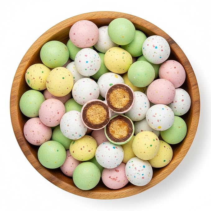 NY Spice Shop Speckled Chocolate Malt Balls Party Decorations - 1 Pound Malted Milk Balls Candy Birthday Gifts - Chocolate Malted Milk Ball - Dark Chocolate Malt Ball Holiday Snacks