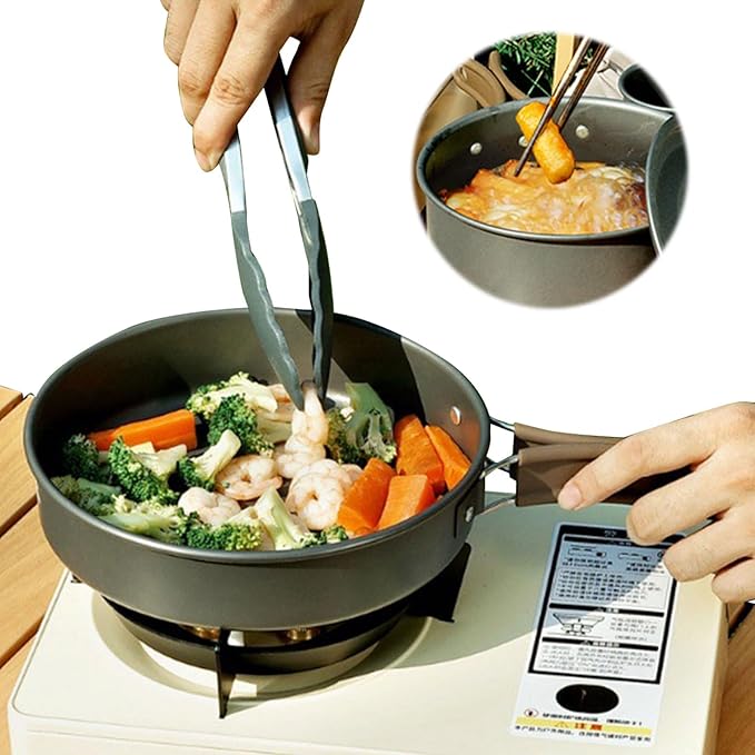 3Pcs Camping Cooking Set Lightweight Outdoor Mess Kit for Hiking and Picnics