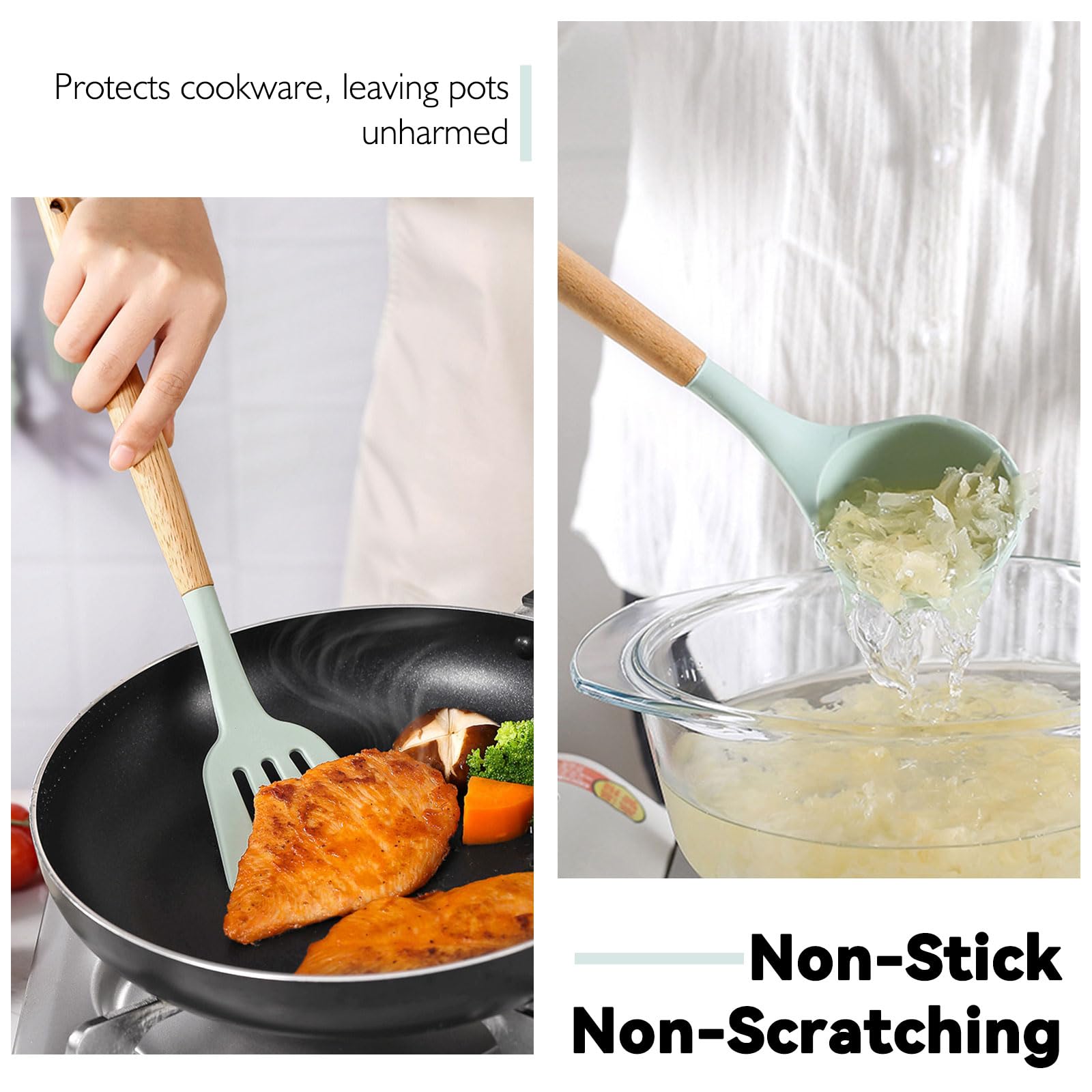 Camkinger Camping Cooking Utensils Set, Silicone Cookware for Travel BBQ