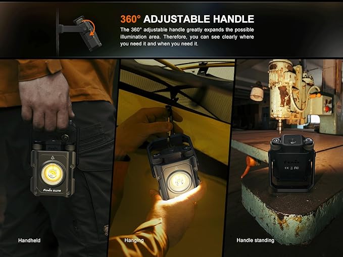 Fenix CL27R Camping Lantern Flashlight, 1600 lumens USB-C Rechargeable Waterproof Portable with White and Red LEDs and Lumentac Organizer for Hurricane Power Outage Emergency and Job Sites (Green)