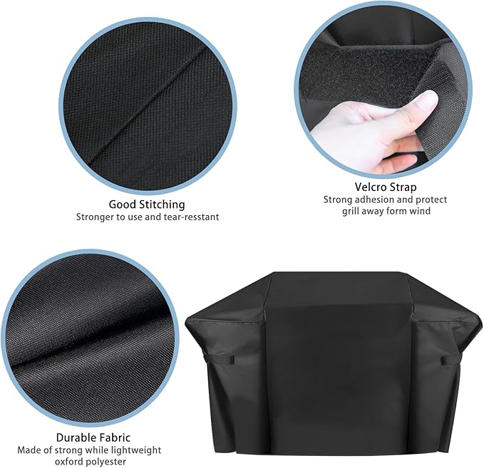 Grill Cover for Weber Genesis II 4 Burner and LX 400 Series Genesis E310 Grill, 65 Inch 7131 Heavy Duty & Waterproof, Outdoor Cover for Weber Summit 400 Series Genesis II 410,435,440 Grill