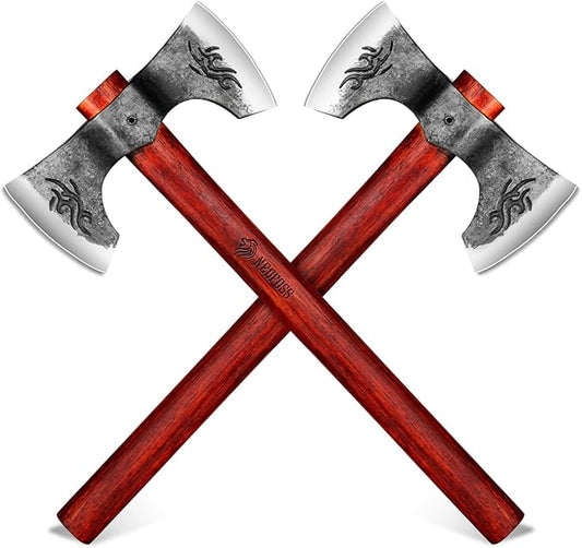 NEDFOSS Thor 16" Throwing Axe 2 Pack, Professional Throwing Axes and Tomahawks. Perfect for Axe Throwing Game for Backyard, Recreation, Competition, Gifts for Men Women（2pcs）