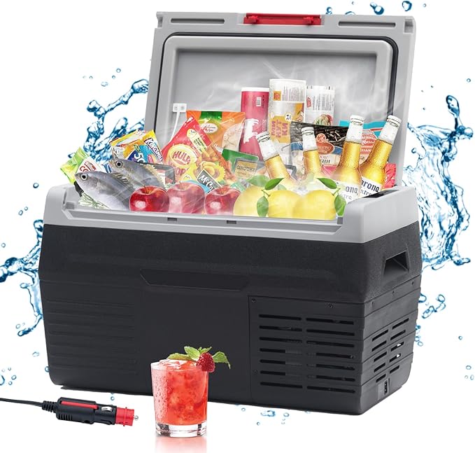 Smad Electric Cooler,Portable Refrigerator 12V/24V DC,Car Fridge 21 Quart (20 Liter),12v Refrigerator -4℉-68℉ Portable Fridge Freezer,Compressor Car Cooler for Truck,Vehicles,Camping