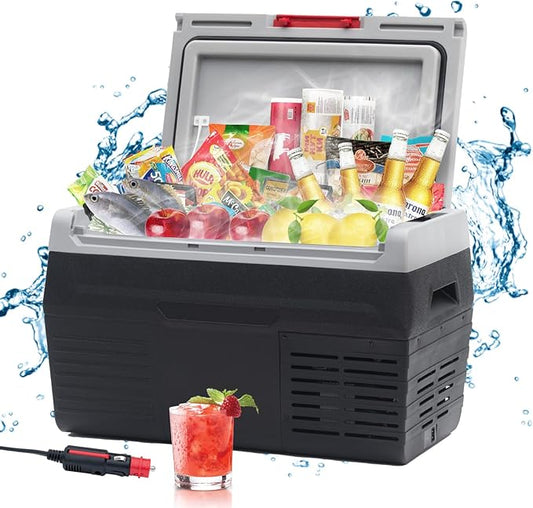 Smad Electric Cooler,Portable Refrigerator 12V/24V DC,Car Fridge 21 Quart (20 Liter),12v Refrigerator -4℉-68℉ Portable Fridge Freezer,Compressor Car Cooler for Truck,Vehicles,Camping