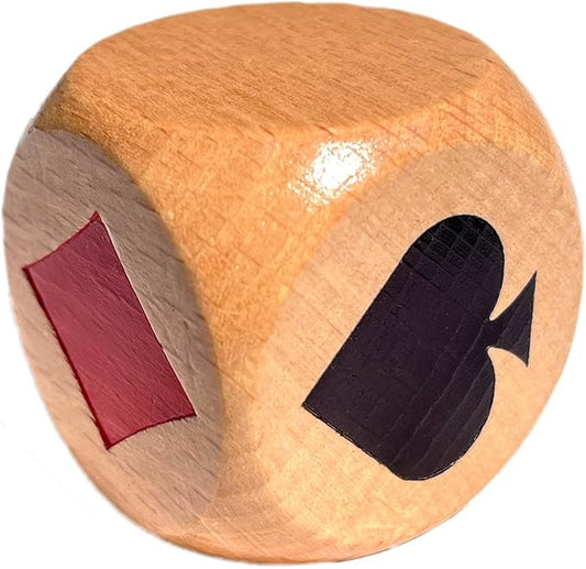 For Compatible with Trump Marker/Indicator Wood Big Size 1.57'' use with Euchre, Pinochle, Bridge,Lucy Dice, and Great Euchre Gift for Card Game Enthusiasts, Comes with Linen Storage Bag. (1)
