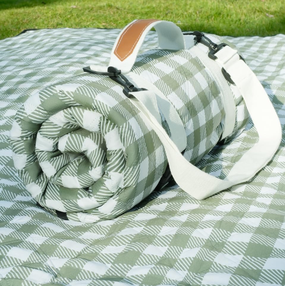 Genovega Waterproof Picnic Blanket Beach Outdoor Camping Mat Rug Extra Large Foldable Cute Big