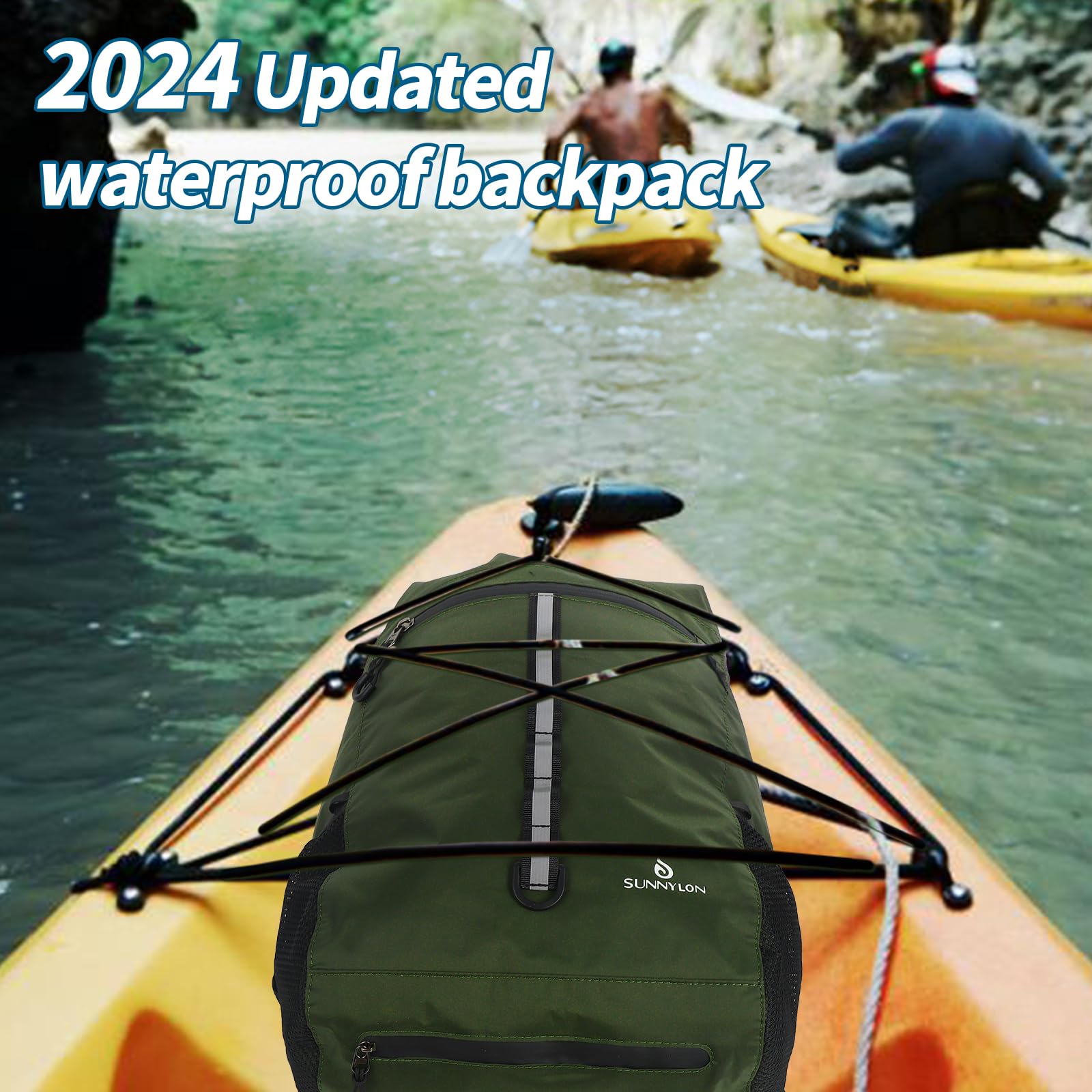 Sunnylon Dry Bag Backpack,20L Dry bags Waterproof Kayaking with Waist Pouch and Phone