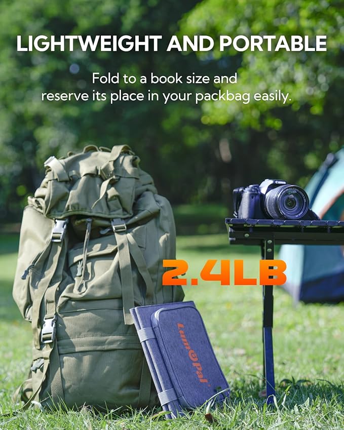 Portable Solar Panel, LUMOPAL 40W Foldable Solar Charger with USB-C PD 40W,5V USB-A QC3.0, DC18-20V Ports for Traveling Camping Backpacking Compatible with Phone iPad Power Station