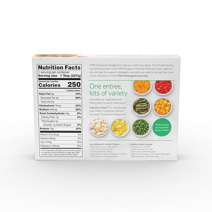 HMR Stroganoff Risotto Entree Combo Pack, 12 Servings, Creates 6 Hearty Meals