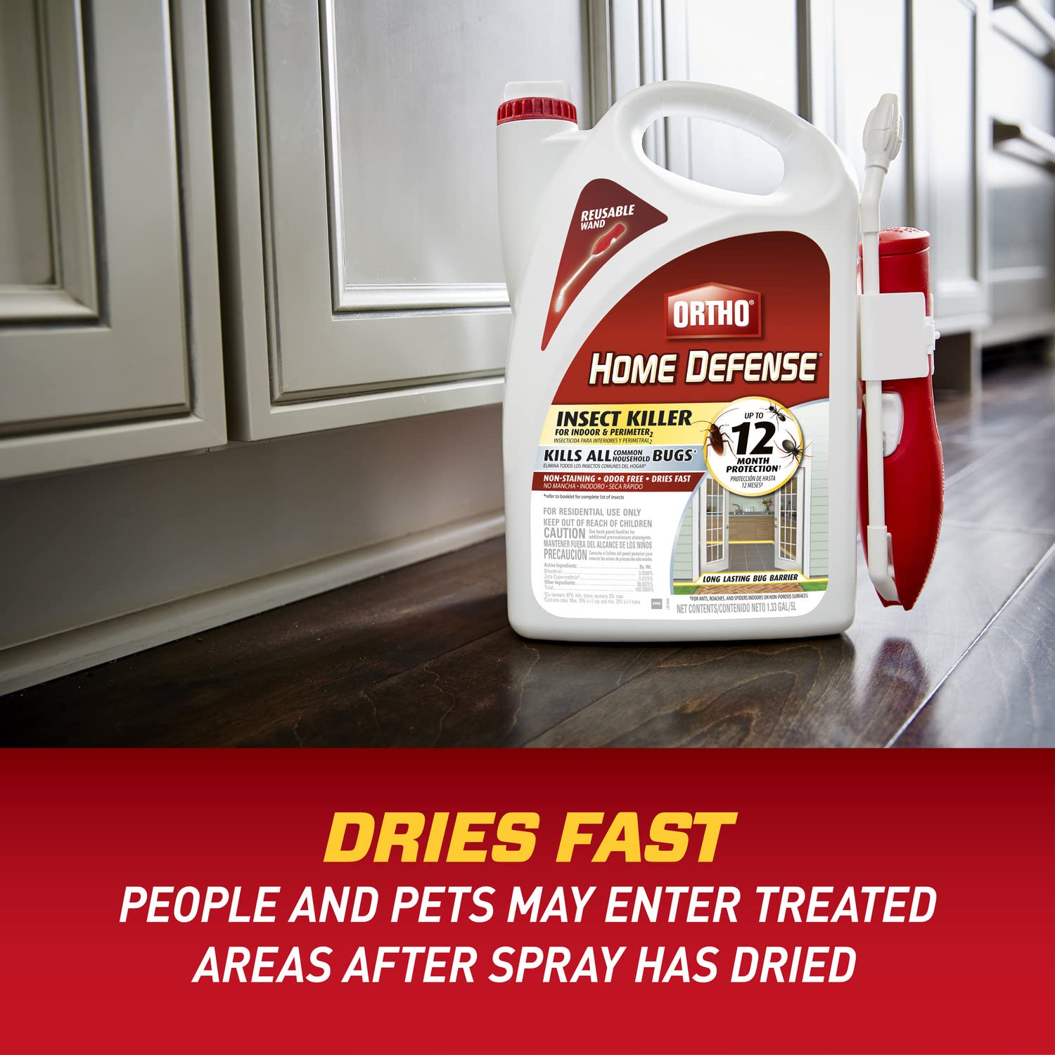 Ortho Home Defense Insect Killer for Indoor & Perimeter2, Wand, 1.33 gal.
