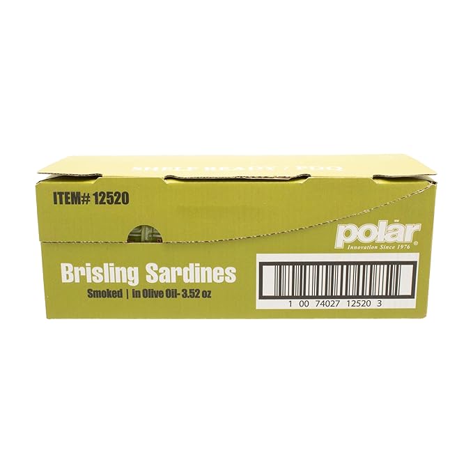MW Polar Brisling Sardines, Smoked in Olive Oil, 3.52 Ounce (Pack of 12)