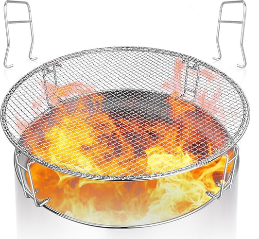 Fire Pit Cooking Grate for Solo Stove Bonfire 19.5 Inch, 304 Stainless Steel Grill Grate Accessory with Removal Tools for Bonfire Stove 19.5" for Outdoor Fire Pits and Camping Accessories