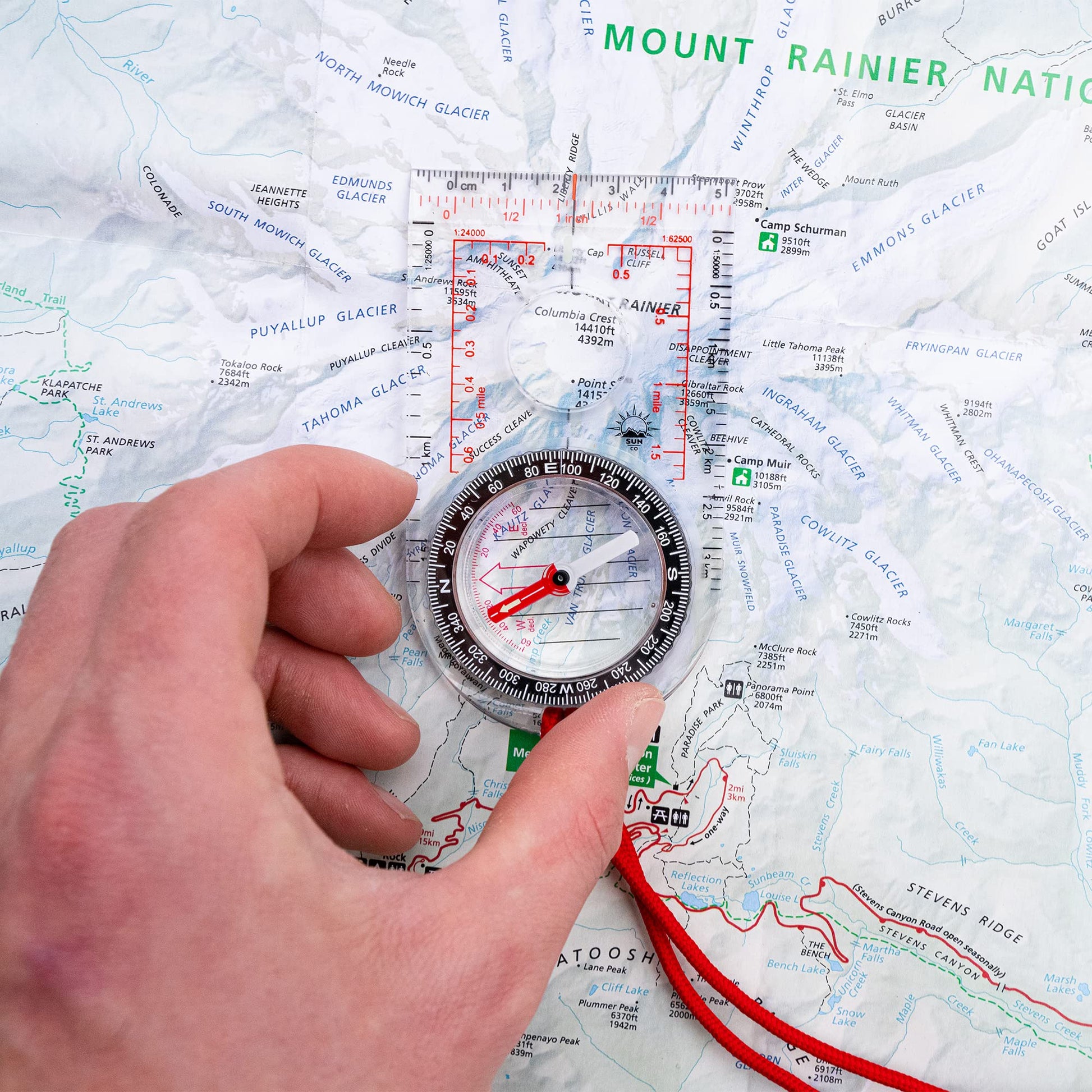 Sun Company ProMap - Ultra Lightweight Baseplate Map Compass with Declination Scale - Accurate