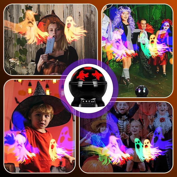 Halloween Projector Lights Indoor Scene LED Light Spooky Ghost Decorative Halloween Night Light Projector Lighting Projectors Lamp for Party Holiday Decor