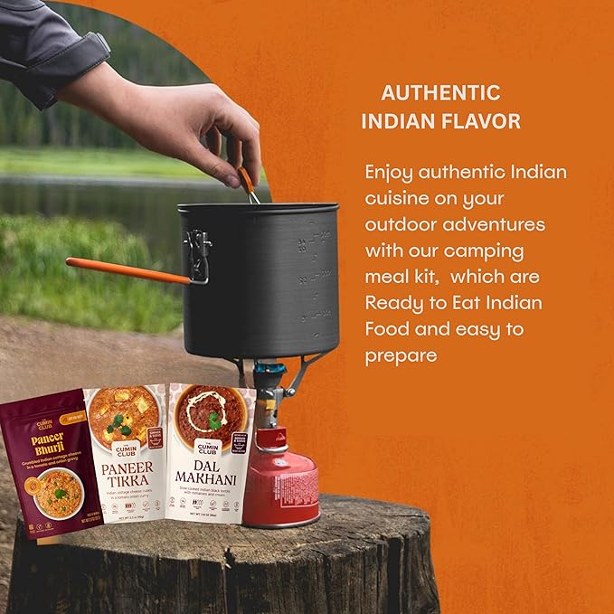 Cumin Club Indian Meals | Freeze Dried Backpacking & Camping Food | Gluten Free | High Protein | Pack of 10 | Authentic Flavors for Outdoor Adventures | Ready to Eat & Easy Prep