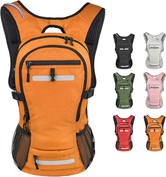 Zavothy 18L Multipurpose Hiking Backpack with 3L Water Bladder ??Durable Hydration Backpack with Insulated Bladder Compartment, Hidden Helmet Holder & Rain Cover ??for Hiking, Commuting, and Camping