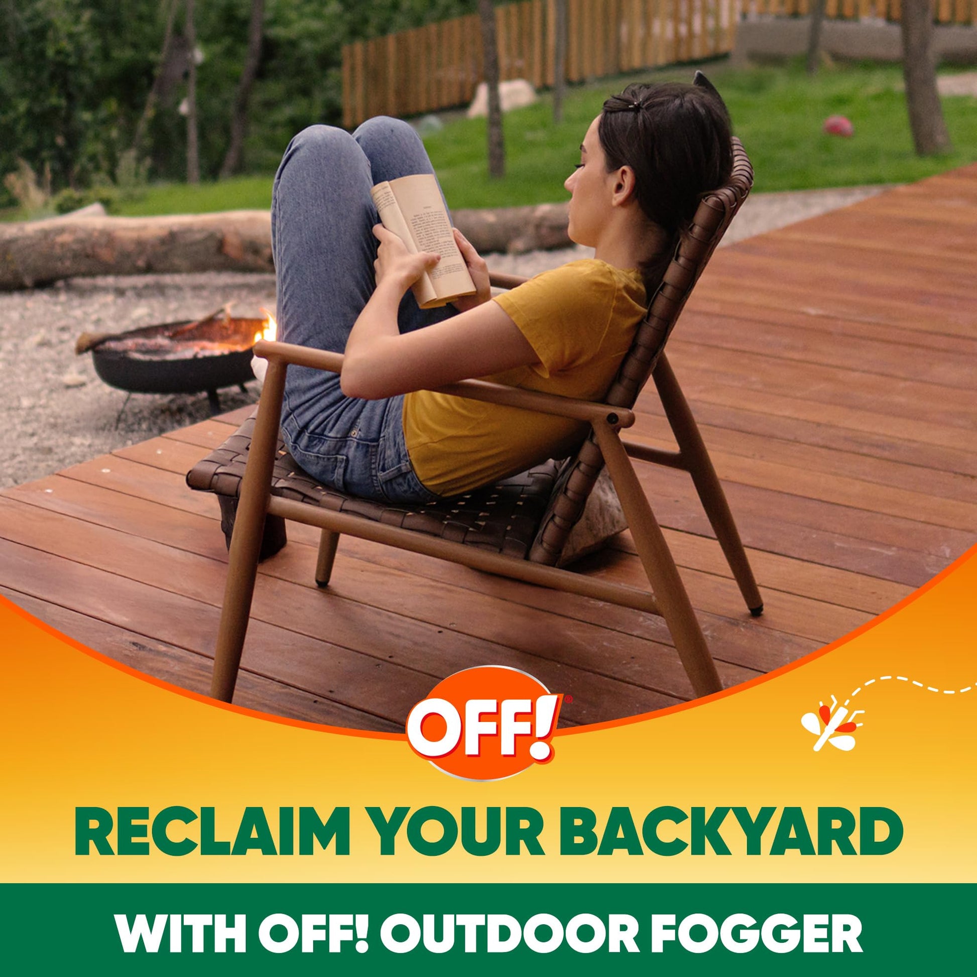 OFF! Outdoor Insect and Mosquito Repellent Fogger Backyard Pretreat Kills and Repels Insects up to