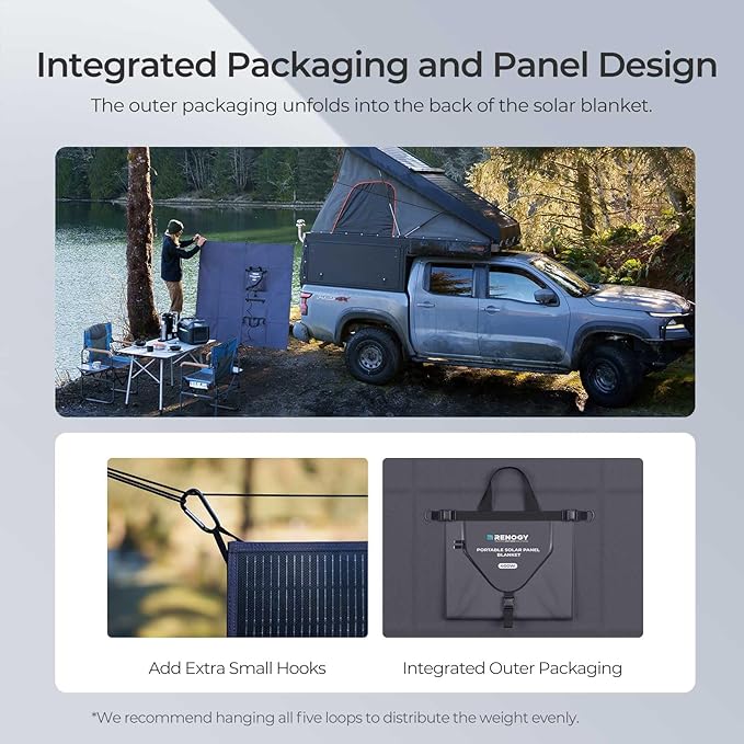 Renogy 400W Portable Solar Panel Blanket, 25% High Efficiency N-Type Foldable Solar Panel Charger for Power Station,Lightweight 16-Fold Space Save, Fast Setup for Camping, RV, Pickup, Marine Off-Grid