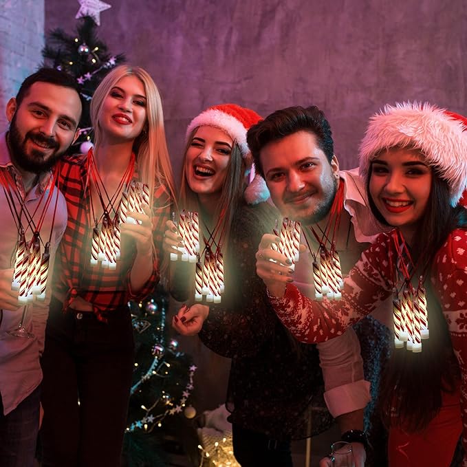 Wettarn 120 Pcs 4" Christmas Glow Sticks Light up Sticks Bright Candy Cane Light Stick Bulk Christmas Party Favors Adults Camping Hiking Activities Blackout Storm Emergency