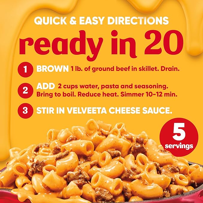 Velveeta Cheesy Skillets, Ultimate Cheeseburger, 12.8 oz