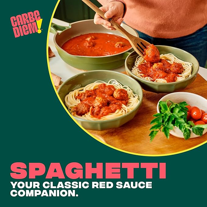 Carbe Diem!, Trio Sampler Pack, Spaghetti, Penne & Elbow, Lower Net Carb Pasta with Traditional Flavor & Texture, 8 grams of Protein, Only 110 Calories Per Serving, Pack of 3