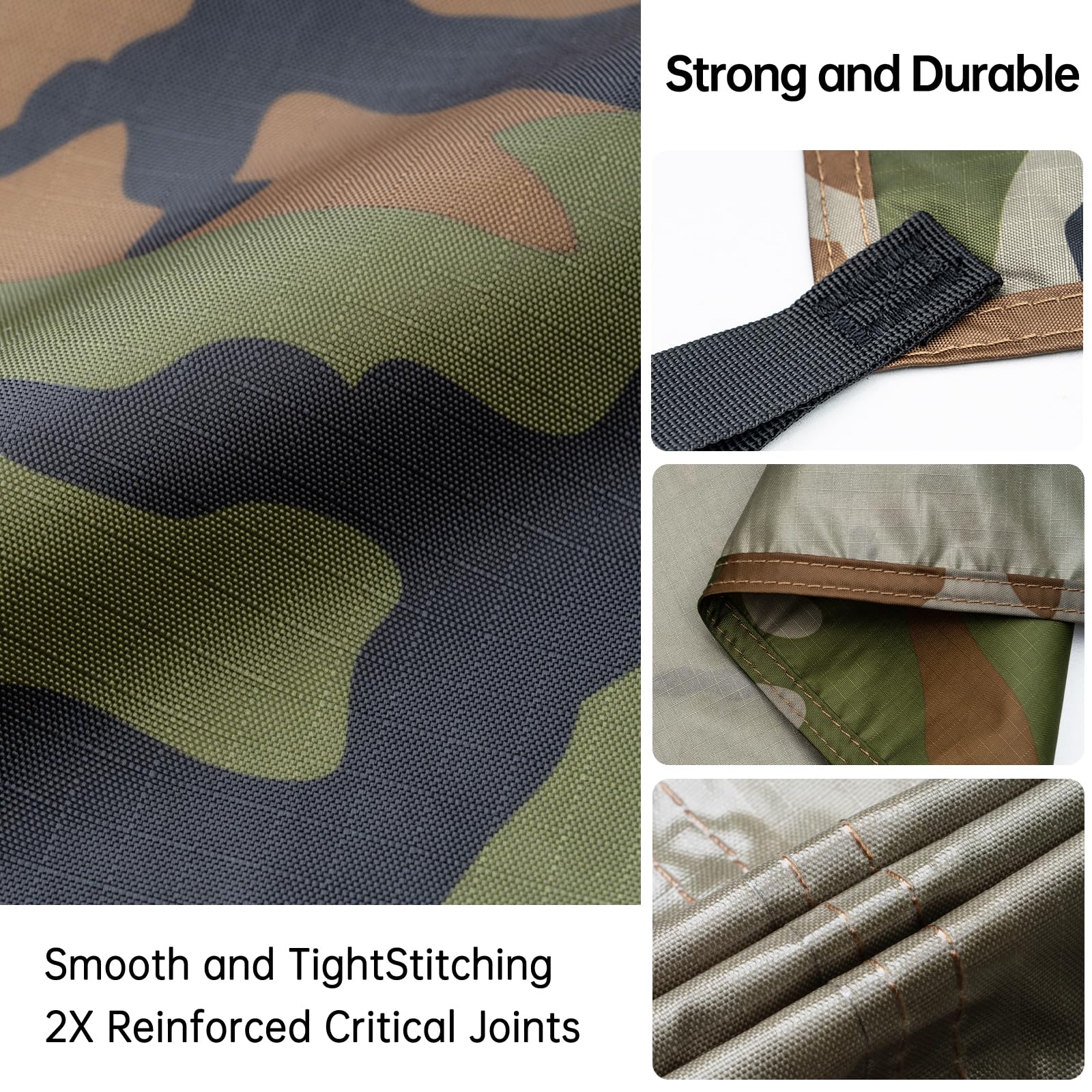 FREE SOLDIER Waterproof Camping Tarp Shelter Awning(Camo 10×10.5ft)