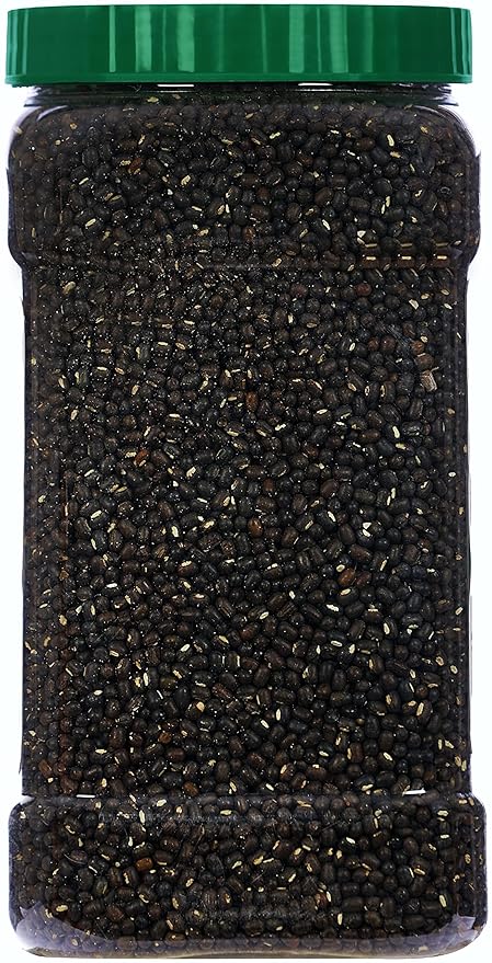 Rani Organic Urid/Urad Whole Black (Matpe Beans With Skin) Indian Lentils 64oz (4lbs) 1.81kg Bulk PET Jar ~ All Natural | Vegan | Gluten Friendly | NON-GMO | Indian Origin | USDA Certified Organic