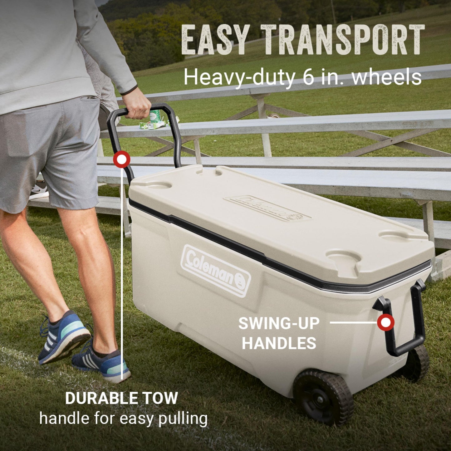 Coleman Classic Series Insulated Portable Cooler, Leak-Resistant Outdoor Hard Cooler Keeps Ice up