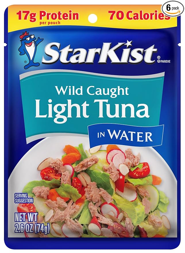 StarKist Chunk Light Tuna in Water - 2.6 oz Pouch (Pack of 6)