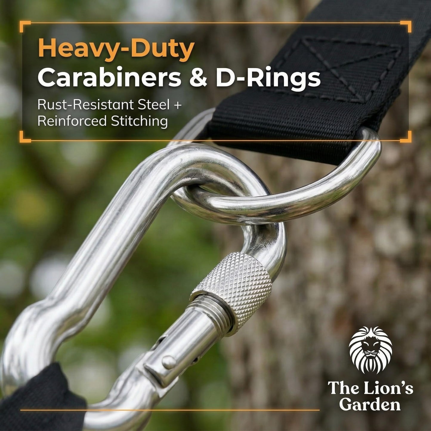 The Lion’s Garden Tree Swing Straps 2 Pack – Adjustable 5–10 ft Tree Swing Hanging Straps, Heavy