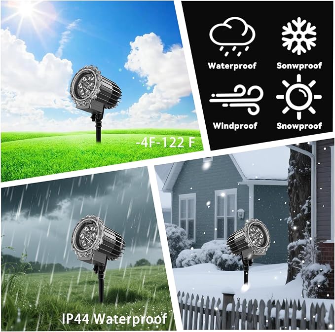 Halloween Projector Lights Outdoor, Rotating Ghost Projector, Waterproof Halloween Projector Lights Landscape for Outdoor Indoor, Yard, Patio, Garden, Party Decor (Cool White Ghost)