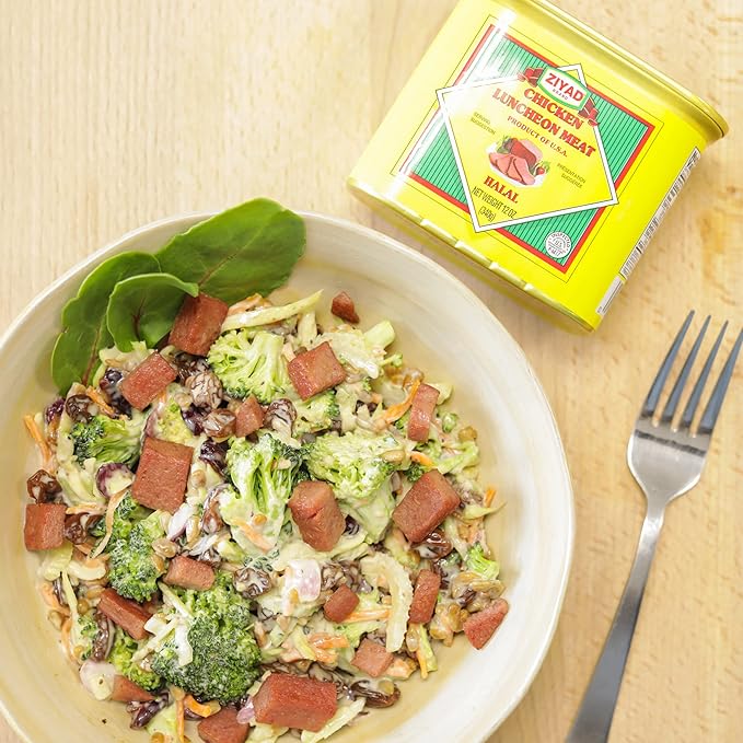 Ziyad chicken luncheon meat, Halal, 12-oz pull top can