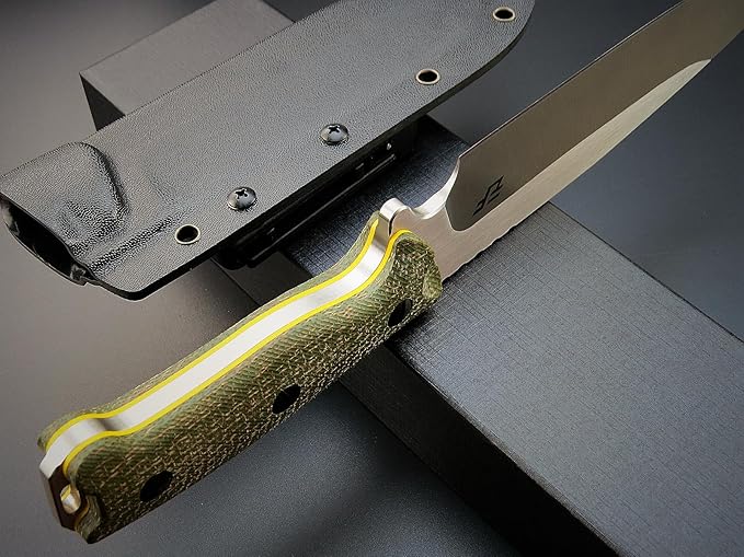 Eafengrow EF143 Fixed Blade Knife AUS-10 Steel Blade Micarta Handle Full Tang EDC Tool Straight Knife for Working Camping Hunting