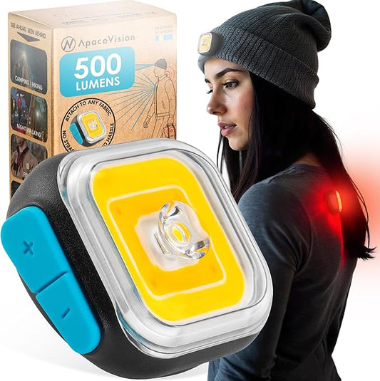 MEOLIGHT PRO 500 Lumen Light for Running, Dogs, Walking - Wearable Flashlight Chest LED Safety Light for Dog Collars, Bike Tail Lights, Hiking, Camping - Reflective Accessories