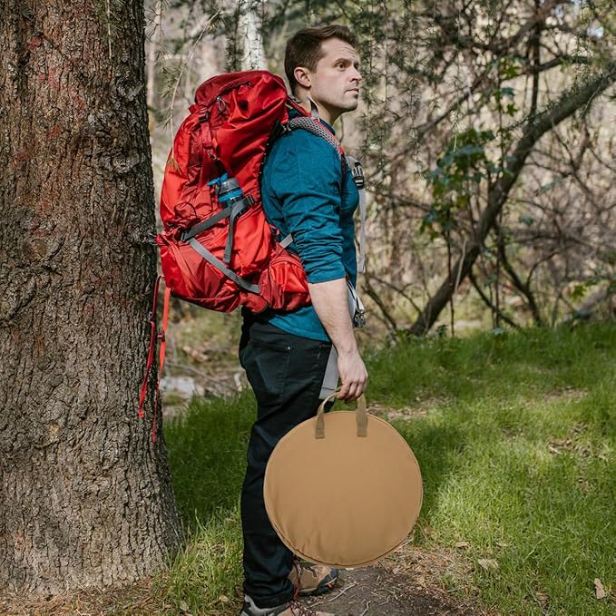 Garneck Outdoor Cast Iron Skillet Storage Bag Portable Frying Pan Pouch for Camp Cooking Convenient Outdoor Cookware Storage and Versatile Carrying Case