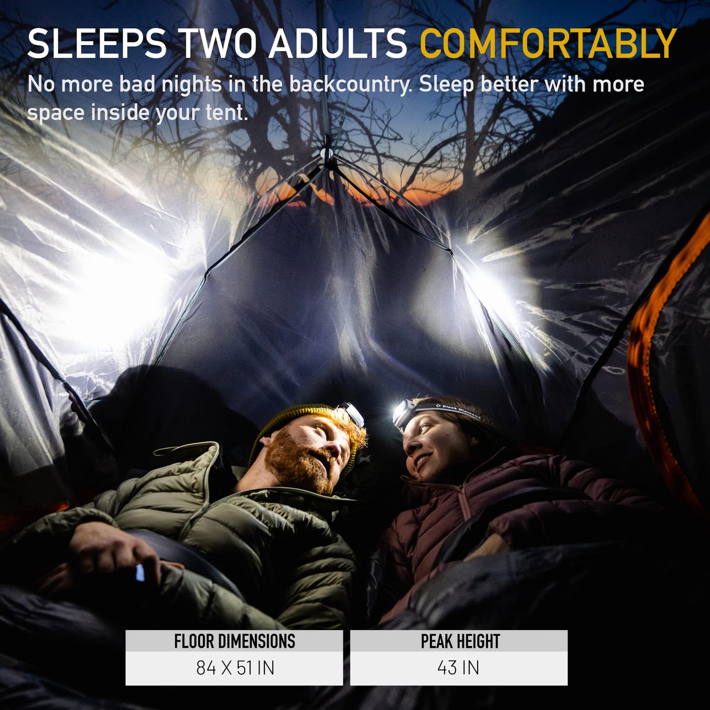 Featherstone UL Granite 2 Person Backpacking Tent Lightweight, 3-Season, Waterproof for Camping and
