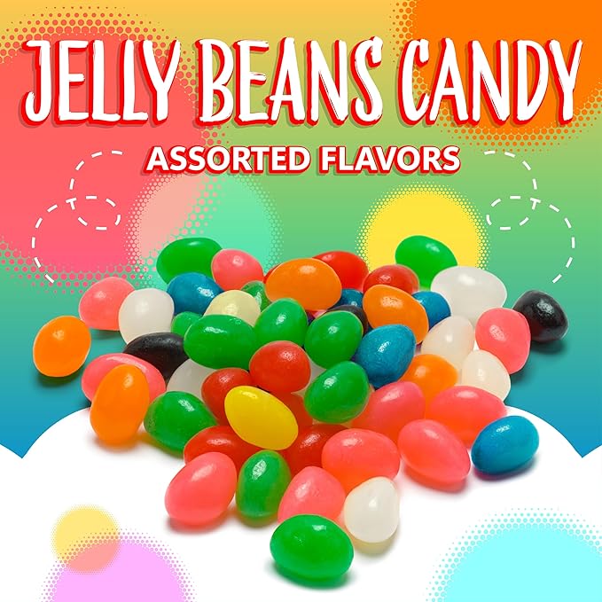 Jelly Beans Candy | 2-Pound Pack | Assorted Fruit and Licorice Flavors (Pack of 2)