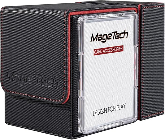 Adventurer [Paragon] Commander Kit - Avatar Holder + Backpack Dice Box Snap-On Back Panel, with Life Tracker - MTG Commander/EDH - Black/Red