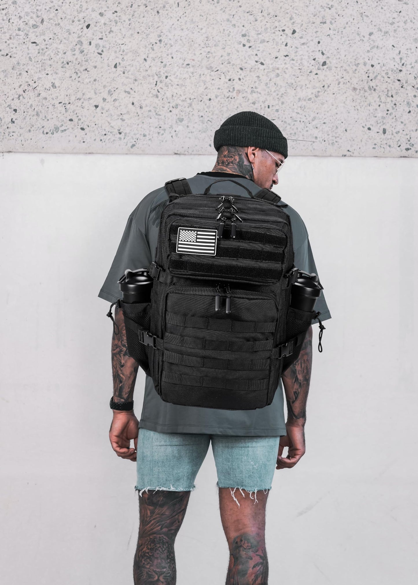 LHI Military Tactical Backpack for Men and Women 45L Army 3 Days Assault Pack Bag Large Rucksack