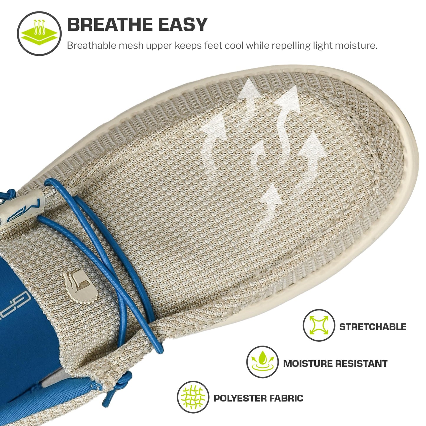 Gator Waders Mens Camp Shoes - Lightweight Slip-On Outdoor Loafers for Men with Elastic Laces