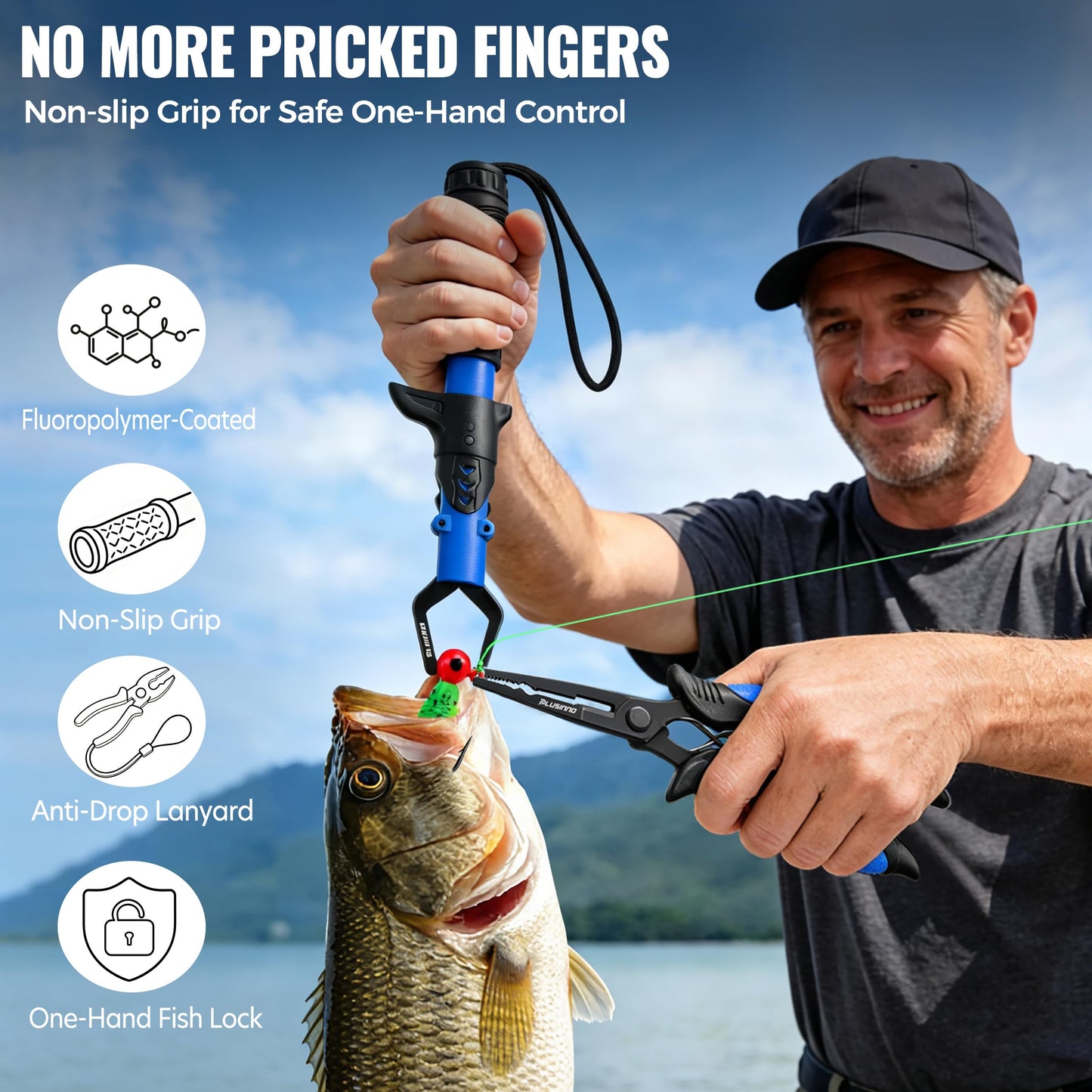 PLUSINNO Fishing Rod and Reel Combo with Telescopic Fishing Pole, Portable Travel Fishing Rods Kit