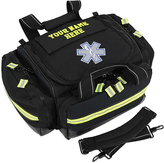 Lightning X Modular Large EMT Medic First Responder EMS Trauma Jump Bag w/Embroidered Name - BLACK