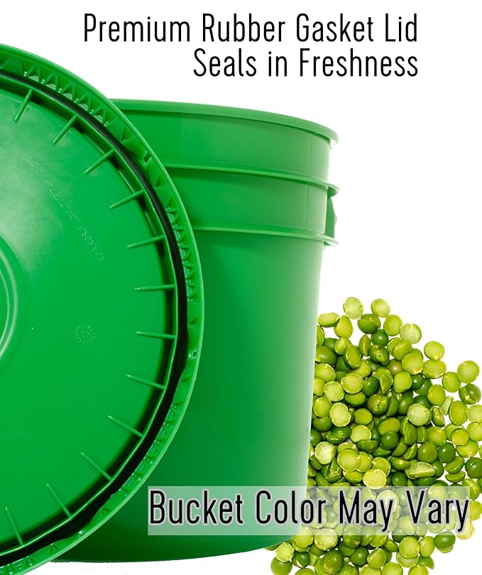 Palouse Brand Certified Glyphosate Residue Free Green Split Peas | 25 LBS | Food Storage Bucket | Non-GMO | Grown on Our Family Farm | Bulk