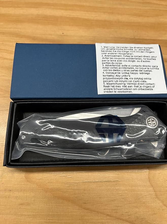 Petrified fish PF838 3.74" D2 steel folding knife outdoor tactical pocket knives G10 handle camping hunting Cutter EDC tool (White Stonewash, White Stonewash)