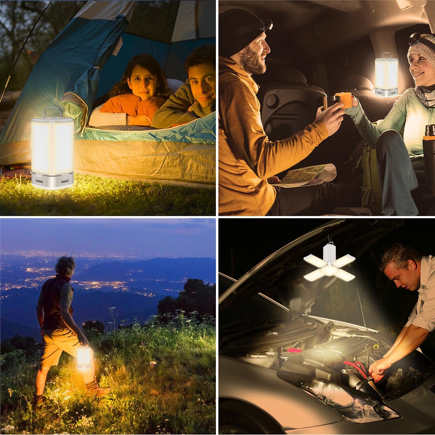 Blukar 116 LED Camping Lantern Rechargeable, Super Bright Camping Lights