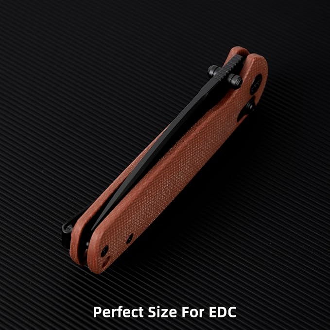 Folding Pocket Knife, 3.23" 14C28N Blade EDC Knife with Clip and Crossbar Lock, Small Pocket Knife for Men, Sharp Camping Hiking Hunting Survival Knives